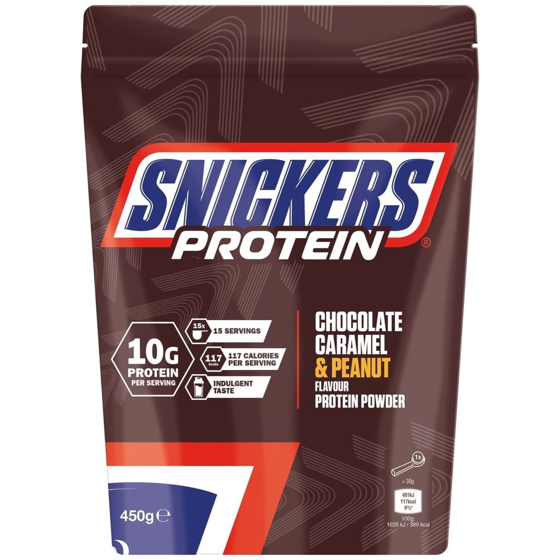 Snickers Protein Powder 450g caramel and peanut butter flavour