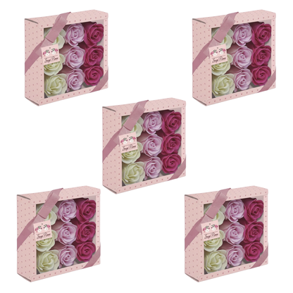 Fragrant soap roses for bath displays or room decoration
