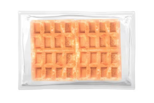 Lightly sweet waffle portions suitable for breakfast or snacks