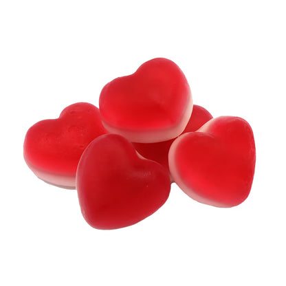 Soft foam bottom heart-shaped strawberry jelly candy