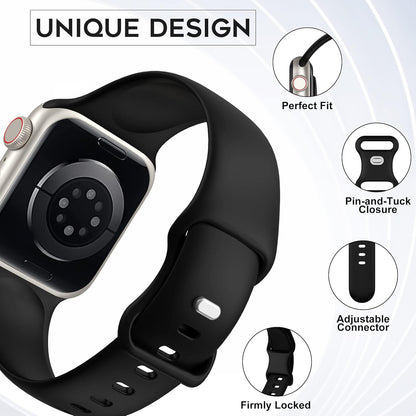 Lightweight breathable silicone smartwatch wristbands