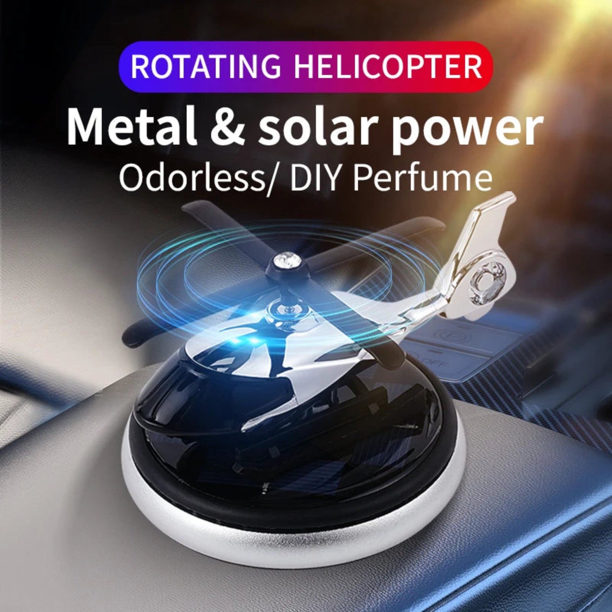 Solar rotating car perfume diffuser ornament