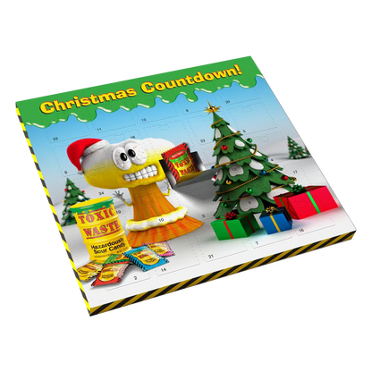 75g Toxic Waste Advent Calendar, super sour treats behind every door