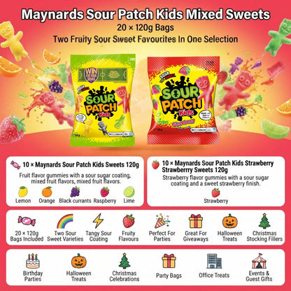 Sour Patch Kids fruit flavour gummy sweets