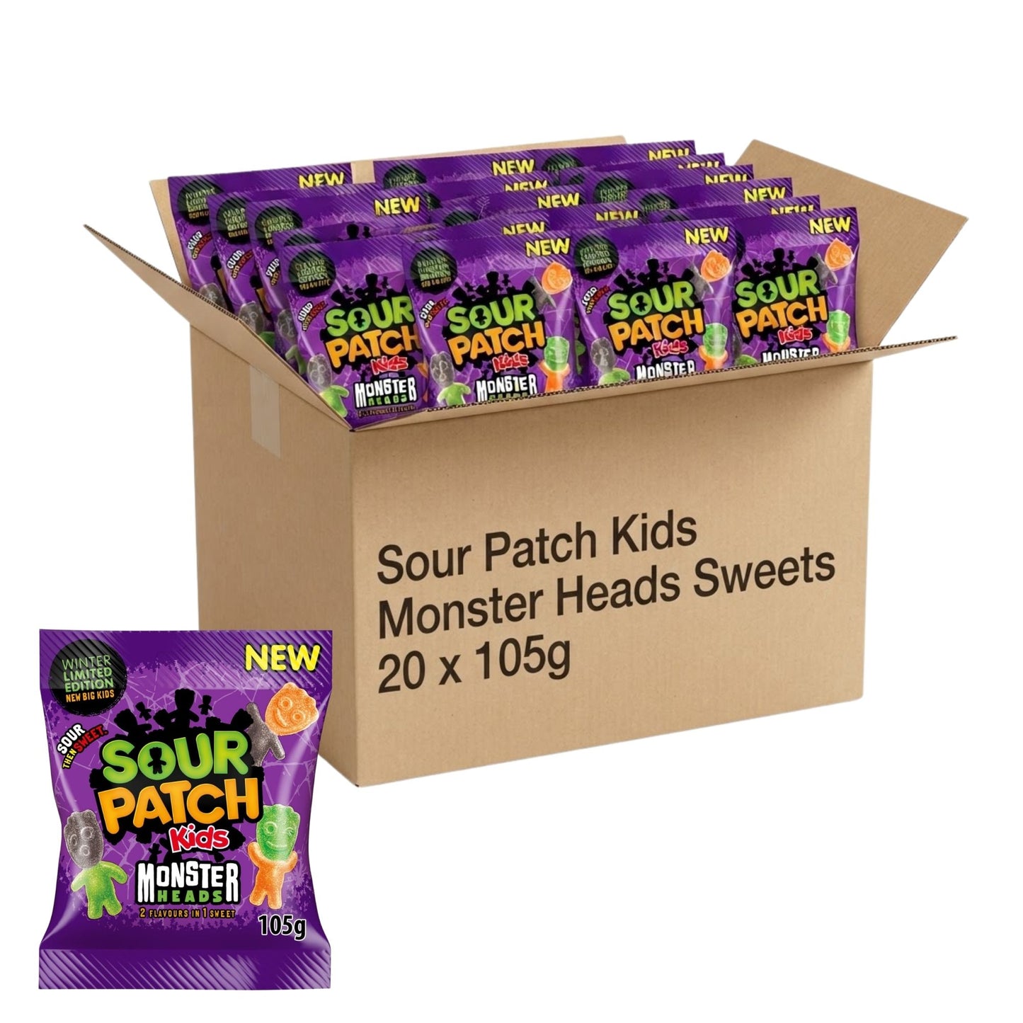 Sour Patch Kids Monster Heads Sweets 20 x 105g