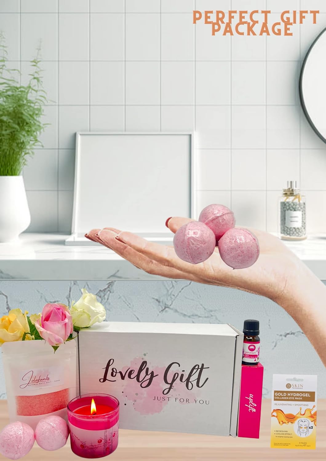 Spa-inspired relaxation pamper gift set