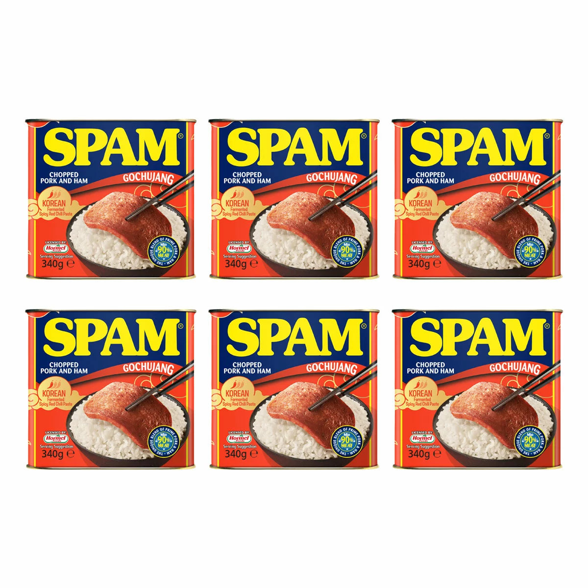 SPAM gochujang Korean style luncheon meat 6 x 340g