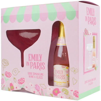 Chic coupe glass included with sparkling rosé wine