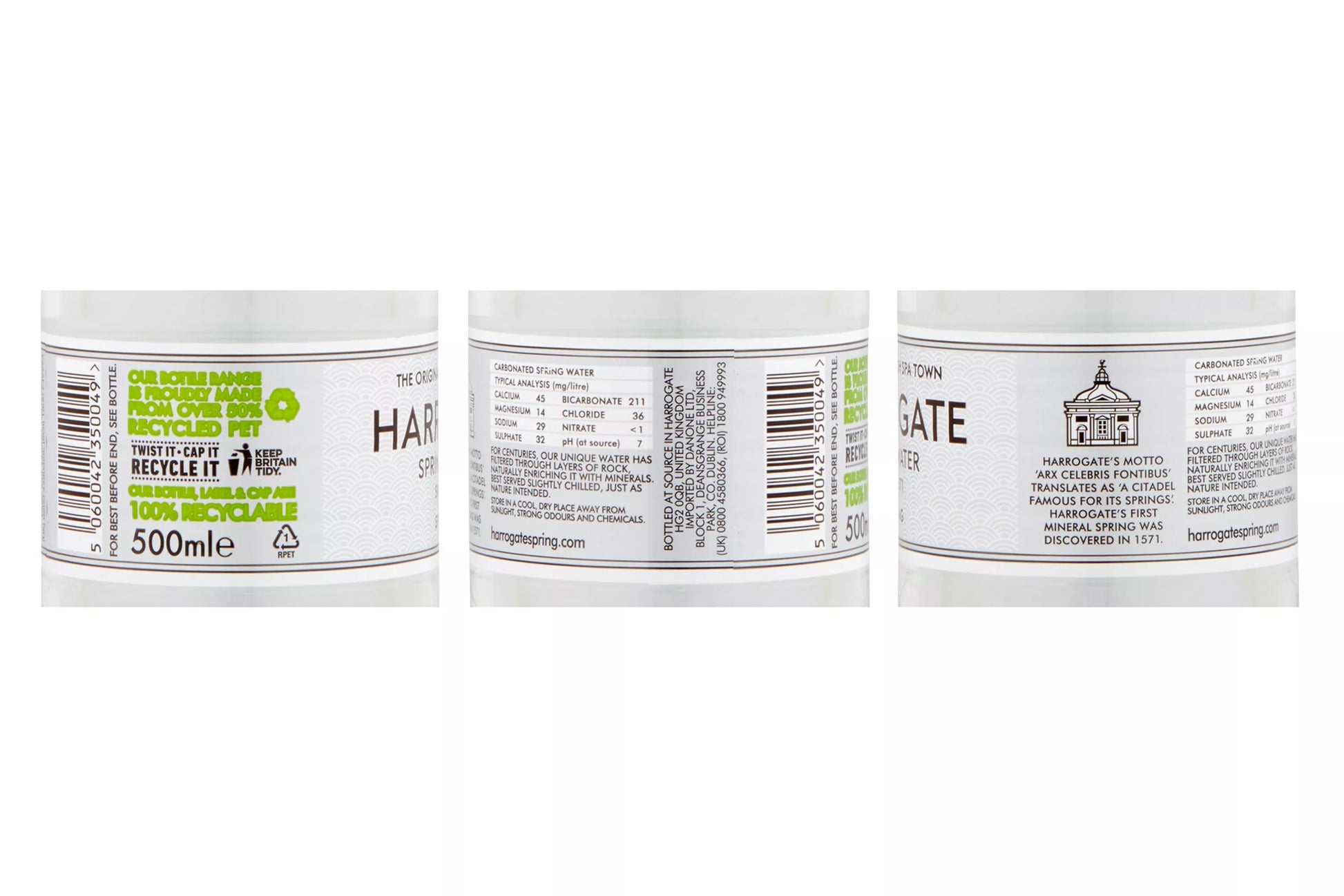Harrogate carbonated spring water bottle pack
