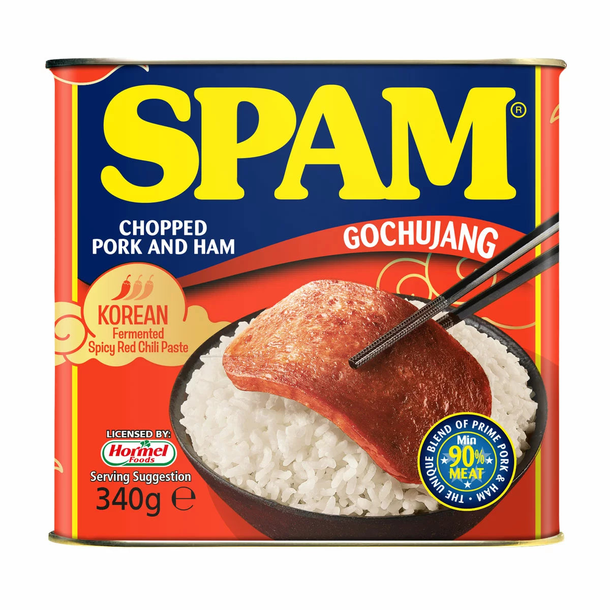 Spicy sweet umami SPAM with Korean chilli paste flavour