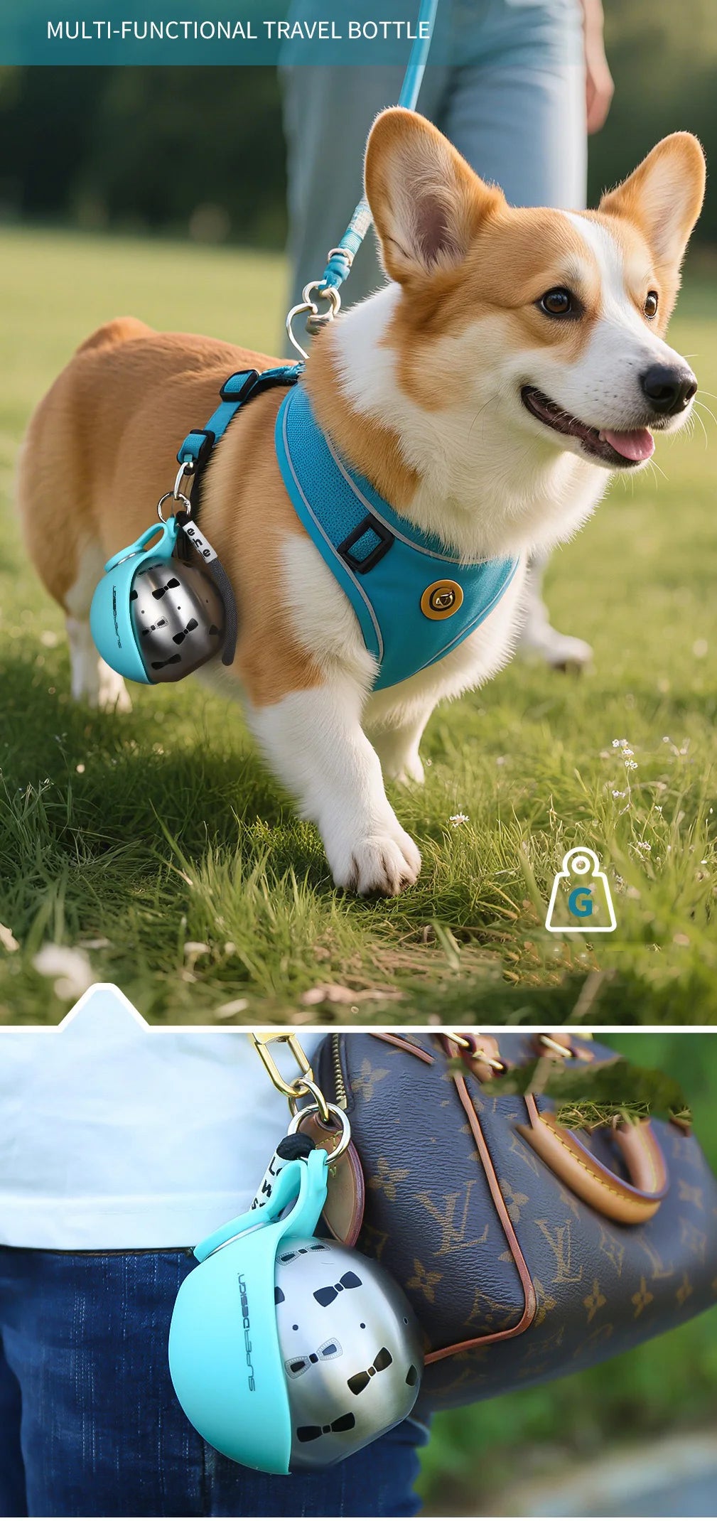 Small breed dog hydration bottle accessory