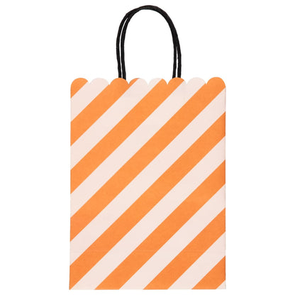 Trick or Sweet Halloween Treat Bags 8pk with Orange, Black, Happy Halloween, and Sweet Shop prints
