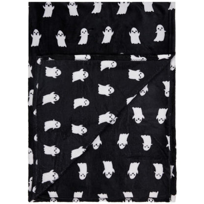 Soft Halloween Ghost Throw 120x150cm for cuddling and festive style