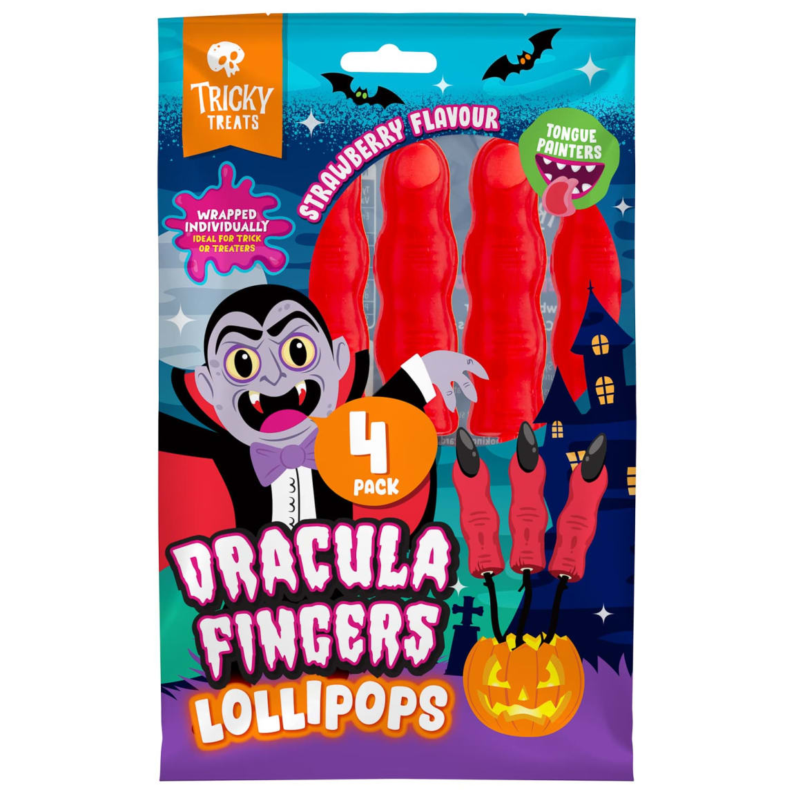 Red strawberry Dracula Finger Lollipop