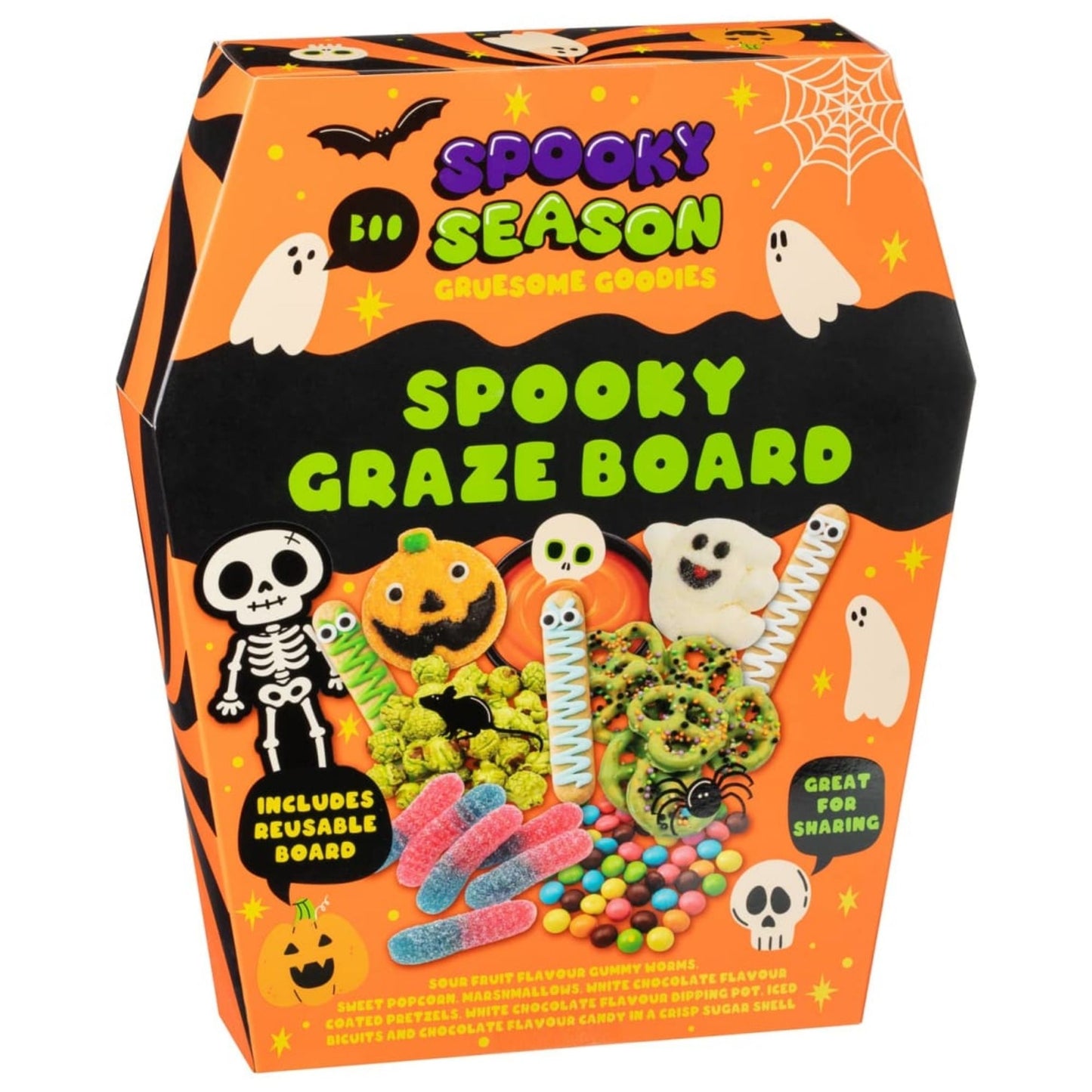 Halloween graze board with assorted sweet treats