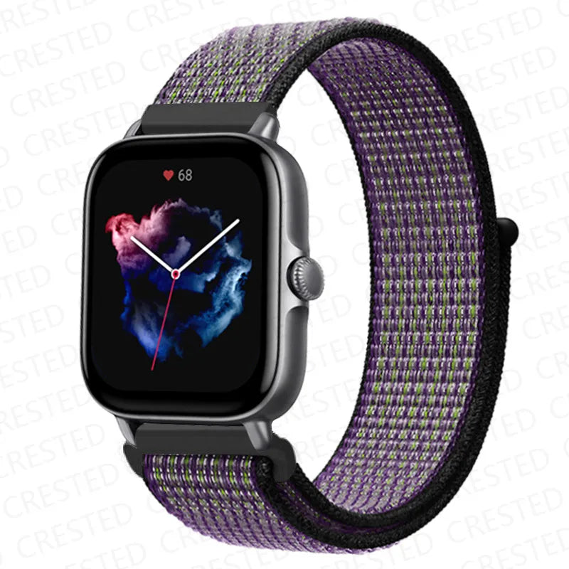 Comfortable woven smartwatch strap for running and training