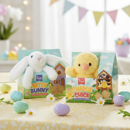 Plush toy and biscuits for holiday celebrations