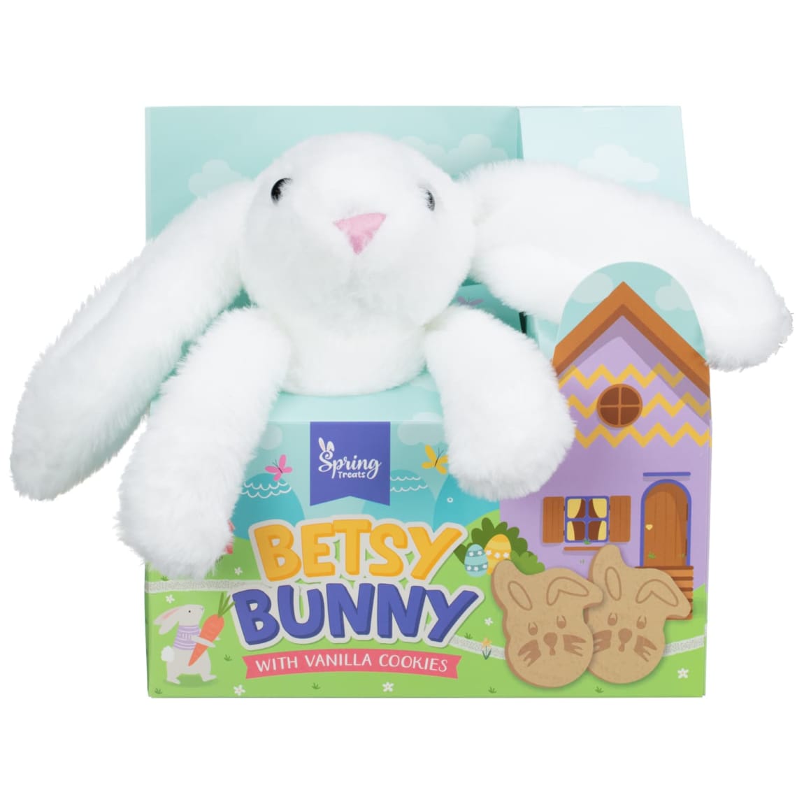 Spring Treats Easter gift set with plush and biscuits