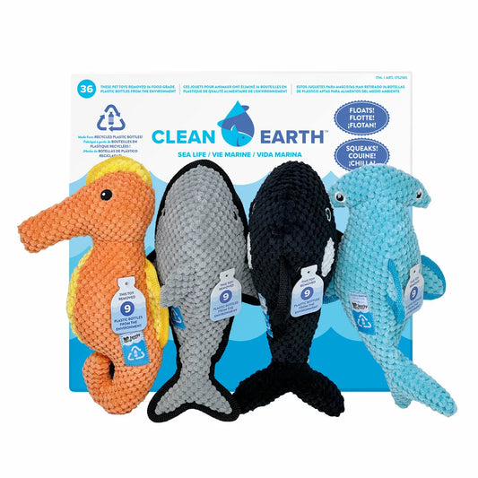 Spunky Pup Clean Earth dog toys 4 pack marine characters