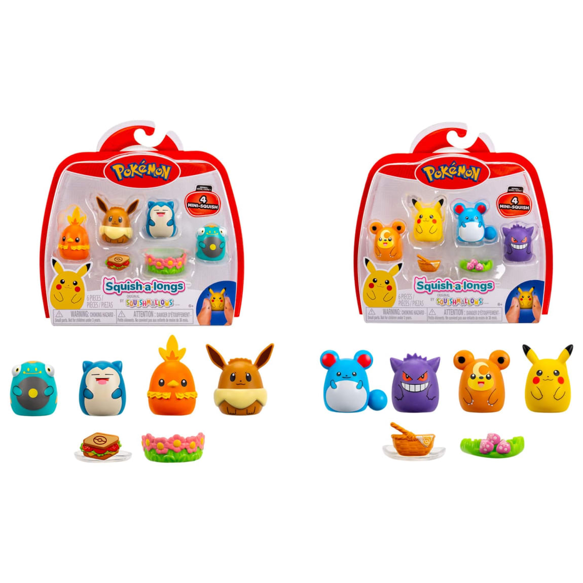 Squishmallows Squish a Longs Pokémon 6 piece set