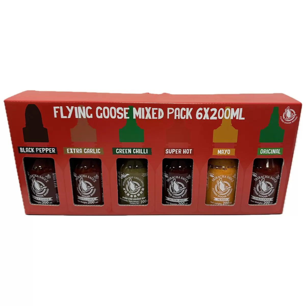 Variety pack of Thai chilli sauces with six flavours