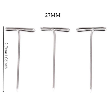 T pins stainless steel packet opening contents visible
