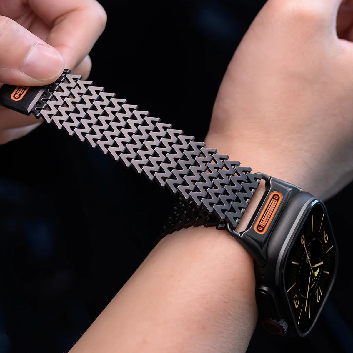 Premium metal Apple Watch strap with magnetic closure