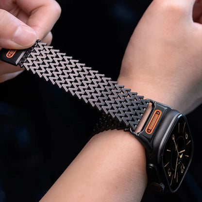 Premium metal Apple Watch strap with magnetic closure