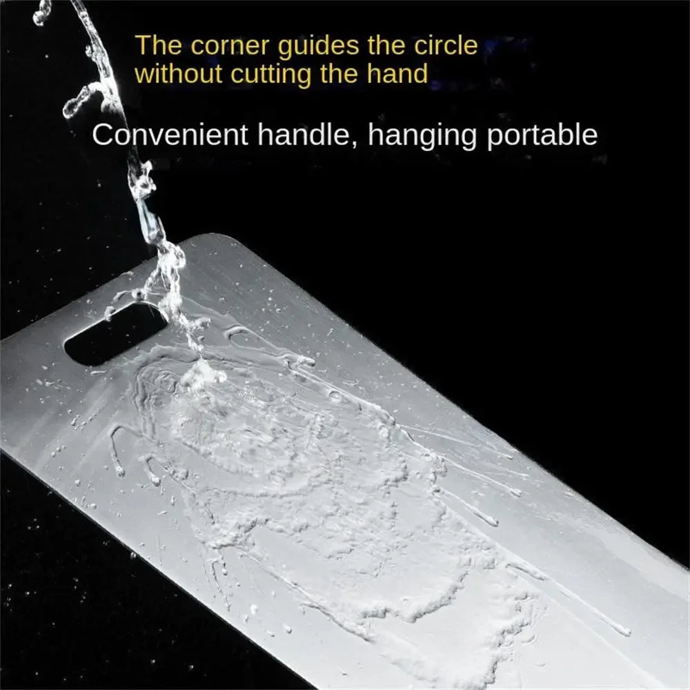 Stainless steel chopping board double sided raw cooked food separation