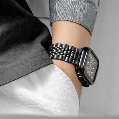 Secure butterfly clasp Apple Watch replacement band