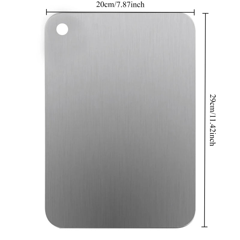 Stainless steel kitchen cutting and chopping board