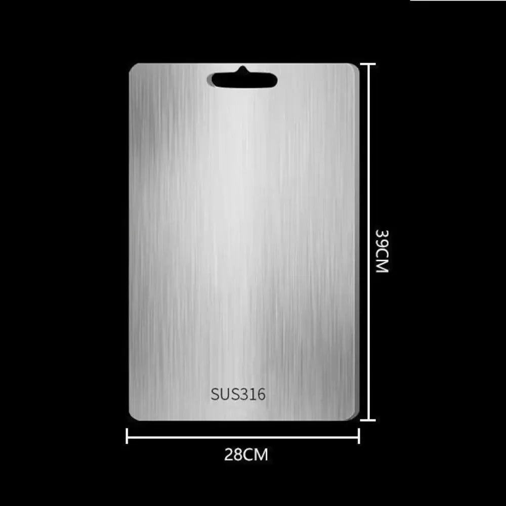 Stainless steel kitchen board for kneading dough