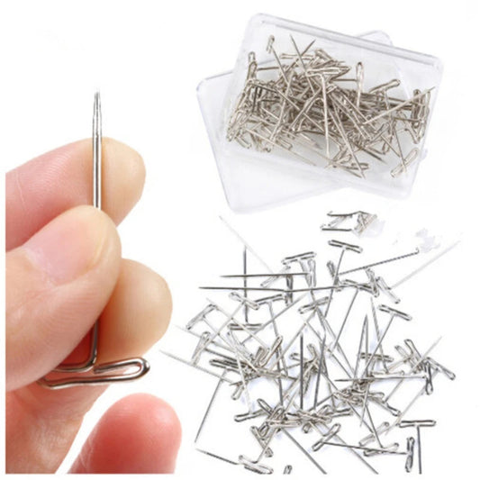 T pin needles wig making blocking knitting stainless steel 50 100pcs