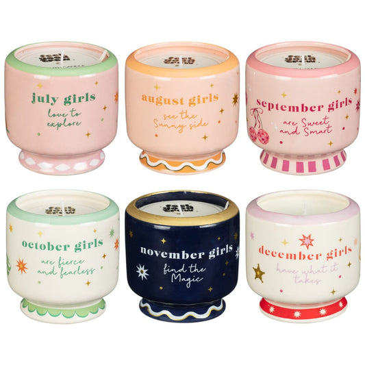 Star Sign Candle collection for July to December zodiac signs