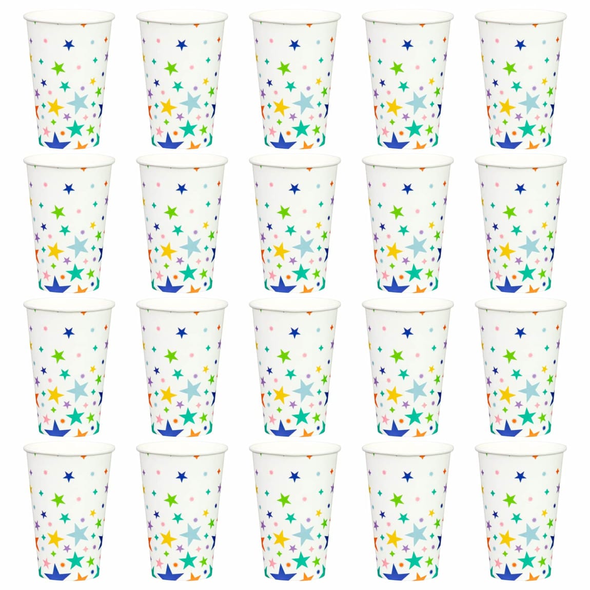 20 pack star-themed party paper cups