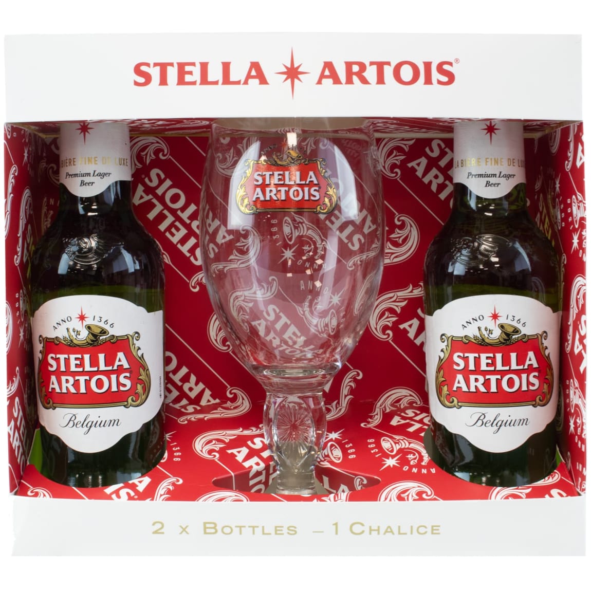 Stella Duo & Chalice Gift Set – 2 Stella Artois Beers with Chalice Glass