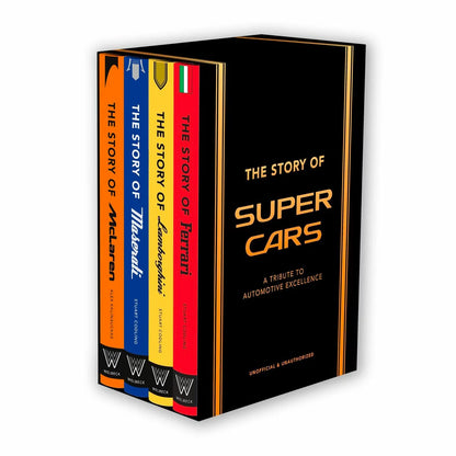 Story of supercars 4 book hardback gift set