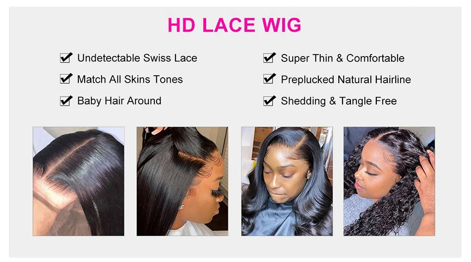 Long Malaysian hair wig available in multiple lengths