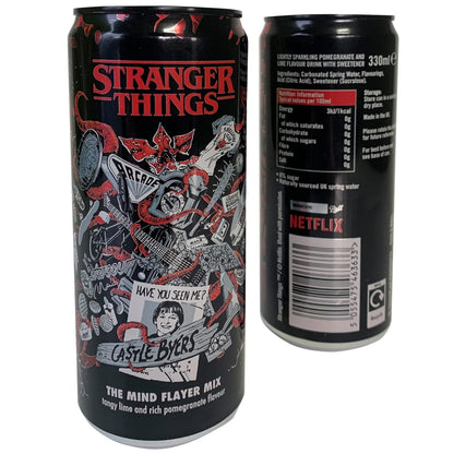 Stranger Things lime and pomegranate flavoured fizzy drink