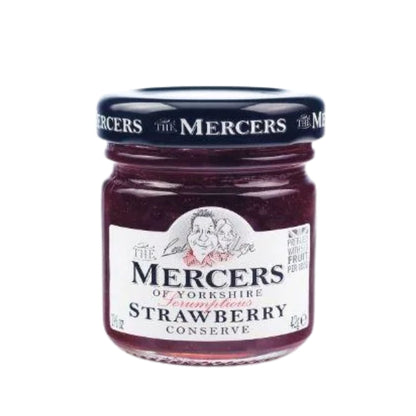 Mercers strawberry jam portions