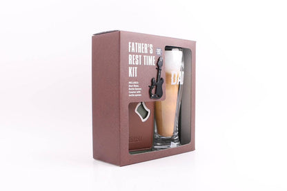 Stylish beer glass set with matching coaster and opener for beer fans