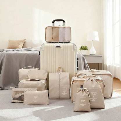 Travel packing cubes set for clothes, shoes and toiletries – suitcase organiser 2