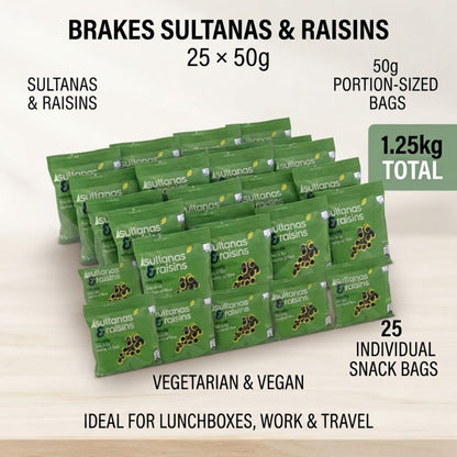 Brakes sultana and raisin snack-size bags