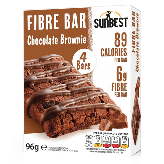 Sun Best Fibre Bar Chocolate Brownie 4pk soft chocolaty fibre snack