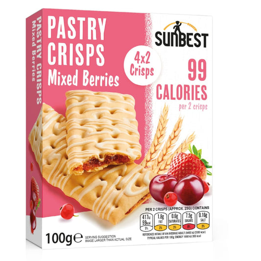 Sun Best Mixed Berries Pastry Crisps 4 pack with sweet fruity flavour