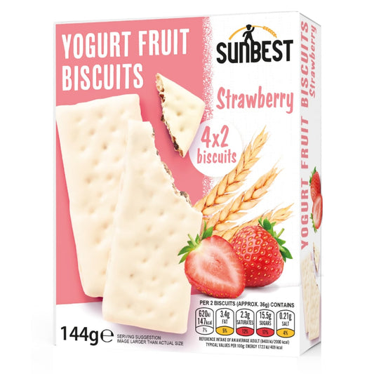 Sun Best Strawberry Yoghurt Biscuits 4pk fruity creamy snack biscuits