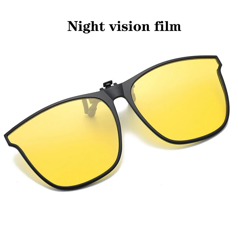 Polarized clip on glasses set-126 vintage square style