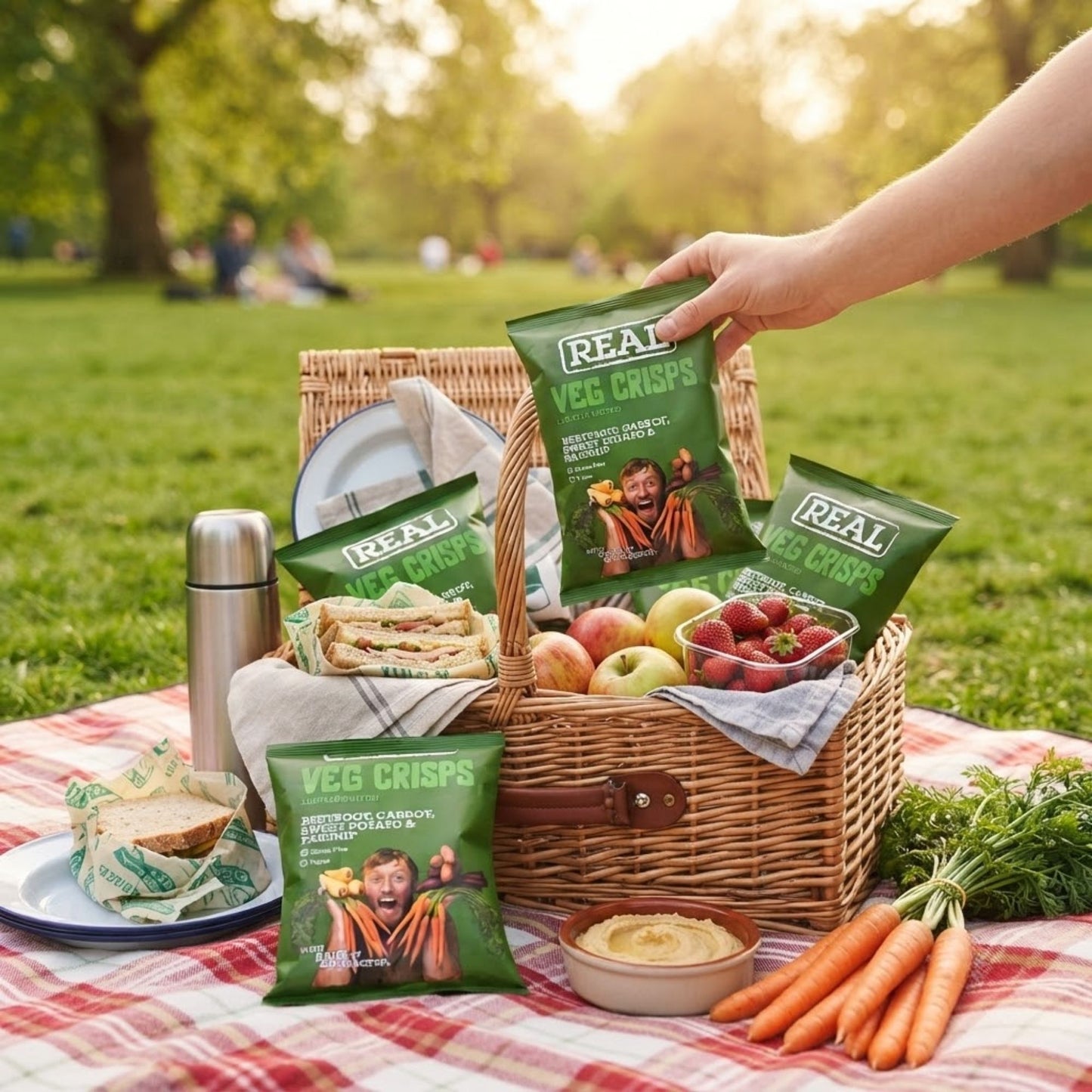 Lunchbox vegetable snack bags