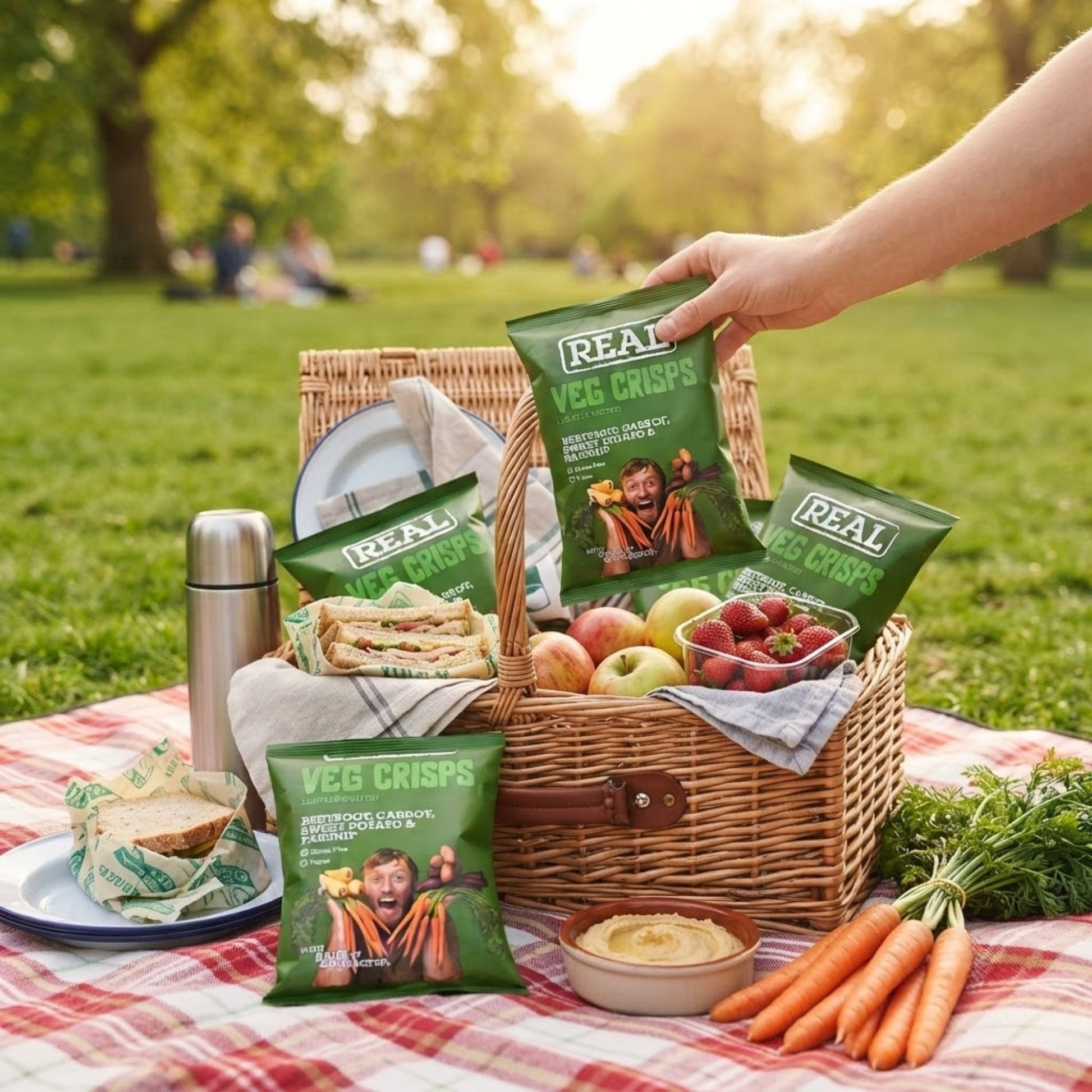 Lunchbox vegetable snack bags
