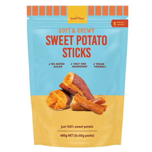 The Snack Yard Soft & Chewy Sweet Potato Sticks 6 x 80g